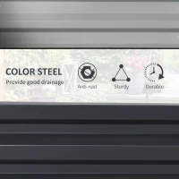 Outsunny Galvanized Raised Garden Bed, 4' x 2' x 1' Metal Planter Box, for Growing Vegetables, Flowers, Herbs, Succulents, Gray(m-4)