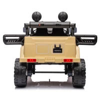12V 3-Speed Licensed Toyota FJ Cruiser Kids Ride-On Car with Parent Remote Control, Electric Vehicles Toy with Safety Belt, for Aged 3-8, Beige(m-14)