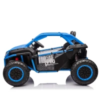 24V 2-Seater Kids Ride On UTV with 400W High Power, Bluetooth, LED Lights, Parent Control Ride on Toy with Rear Storage for Kids Aged 3+, Blue(m-13)