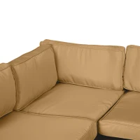 Outsunny Outdoor 14pc Patio Rattan Sofa Set Cushion Polyester Cover Replacement Set - No Cushion Included Beige | Aosom Canada(m-9)