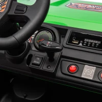 24V 2-Seater Kids Ride On UTV with Automatic Tipping Bucket, Rear Wheel Suspension, Ride On Car Toy with Remote Control, for Ages 3-8, Green(m-5)