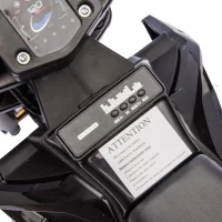 24V Kids Ride On Motorcycle with Rear Wheel Shock Absorber, 200W Powered Electric Dirt Bike with Adjustable Speed, for Ages 5-15, Black(m-5)