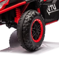 24V 2-Seater Kids Ride On UTV with Parent Control and 400W High Power, Ride on Toy with MP3, USB, and Rear Storage, for Ages 3+, Red(m-11)
