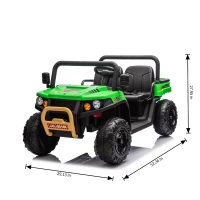 24V 2-Seater Kids Ride On UTV with Automatic Tipping Bucket, Rear Wheel Suspension, Ride On Car Toy with Remote Control, for Ages 3-8, Green(m-3)