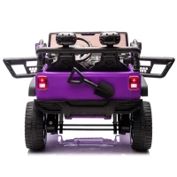 24V 2-Seater Kids Ride On Truck with Parent Control, 200W Dual Motors, Ride on Toys with LED Lights, MP3, Bluetooth, for Kids Aged 3+, Purple(m-15)