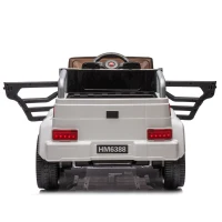 24V Battery Powered Kids Ride On Car with Remote Control, Music and Lights, Five-Point Safety Belt, Rocking Chair Mode, for Ages 3-6, White(m-16)