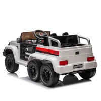 24V Battery Powered Kids Ride On Car with Remote Control, Music and Lights, Five-Point Safety Belt, Rocking Chair Mode, for Ages 3-6, White(m-15)