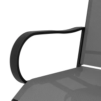 Outsunny Outdoor Bar Stools Set of 2, 360° Swivel Bar Height Chairs, 26.8" x 29.5" x 48.4", Grey(m-10)