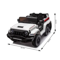24V Battery Powered Kids Ride On Car with Remote Control, Music and Lights, Five-Point Safety Belt, Rocking Chair Mode, for Ages 3-6, White(m-3)