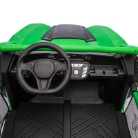 24V 2-Seater Kids Ride On UTV with 400W High Power, Bluetooth, LED Lights, Parent Control Ride on Toy with Rear Storage for Kids Aged 3+, Green(m-4)