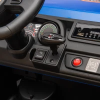 24V Remote Kids Ride On UTV with 2-Seater and Automatic Tipping Bucket, Ride On Dump Truck with Slow Start, LED Lights, for Ages 3-8, Blue(m-5)