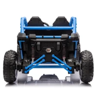 24V 2-Seater Kids Ride On UTV with 400W High Power, Bluetooth, LED Lights, Parent Control Ride on Toy with Rear Storage for Kids Aged 3+, Blue(m-15)