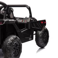 24V Remote Control 2-Seater Kids Ride On UTV with Slow Start, Anti-Collision Bar, Ride on Toys with Storage Space, USB, Bluetooth, Black(m-5)