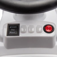 12V Kids Ride On Bumper Car with 360° Rotation, Sound Effects, LED Lights, and Customizable Stickers for Ages 3-5, 30" L x 21" W x 19" H, White(m-8)