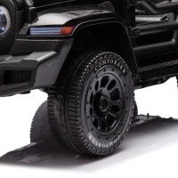 24V Battery Powered 4WD Ride On Car with Remote Control, Music and Lights, Five-Point Safety Belt, and Rocking Chair Mode, for Kids, Black(m-15)