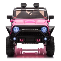 24V 200W Motors 2-Seater Kids Ride On Truck with Remote Control, Ride on Toys with Bluetooth, and Seat Belts, Suitable for Kids Aged 3+, Pink(m-1)