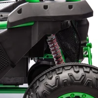 24V 2-Seater Kids Ride On UTV with 400W High Power, Bluetooth, LED Lights, Parent Control Ride on Toy with Rear Storage for Kids Aged 3+, Green(m-9)