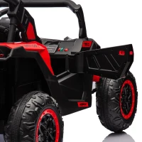 24V 2-Seater Kids Ride On UTV with Anti-Collision Bar, Slow Start, Ride on Toys with Remote Control, Storage Space, Music, for Ages 3+, Red(m-5)