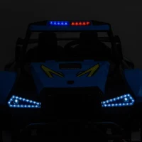24V 2-Seater Police Car Design Kids Ride On Electric Car with Parent Control, Ride on Toys with Bluetooth, MP3, USB/TF, LED Lights, Blue(m-4)