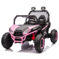 24V 2-Seater Kids Ride On UTV with Rear Storage, LED Lights, Bluetooth, MP3, Ride on Toys with Parent Control, 400W Power, for Ages 3+, Pink(m-7)