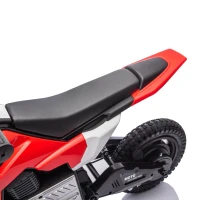 24V Kids Ride On Motorcycle with Rear Wheel Shock Absorber, 200W Powered Electric Dirt Bike with Adjustable Speed, for Ages 5-15, Red(m-6)