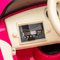 12V Vintage Kids Ride On Truck Car with Parental Control, Licensed Chevrolet 3100 Pickup with 3-Speed, LED Lights, Bluetooth, for Ages 3+, Pink(m-5)