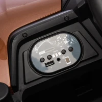 24V Kids Ride On UTV with Adjustable Speed, Bluetooth, Multimedia Player, and Rear Storage, Electric Toy with Parent Control, for Ages 3+, Brown(m-5)