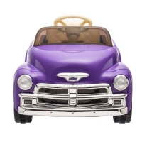 12V Kids Ride On Truck Car with Parental Control and 3-Speed, Licensed Chevrolet 3100 Pickup with LED Lights, Bluetooth, for Ages 3+, Purple(m-1)