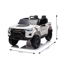 24V 2-Seater Kids Ride On Electric Pickup with Parent Remote Control, Adjustable Speed 2.49-3.73 MPH, and Safety Belts, for Ages 3+, White(m-3)