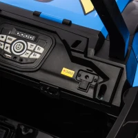 24V 2-Seater Police Car Design Kids Ride On Electric Car with Parent Control, Ride on Toys with Bluetooth, MP3, USB/TF, LED Lights, Blue(m-9)