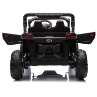 24V Remote Control 2-Seater Kids Ride On UTV with Slow Start, Anti-Collision Bar, Ride on Toys with Storage Space, USB, Bluetooth, Black(m-15)