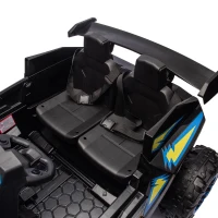 24V 2-Seater Police Car Design Kids Ride On Electric Car with Parent Control, Ride on Toys with Bluetooth, MP3, USB/TF, LED Lights, Blue(m-6)