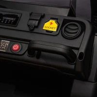 24V Remote Kids Ride On UTV with 2-Seater and Automatic Tipping Bucket, Ride On Dump Truck with Slow Start, LED Lights, for Ages 3-8, Black(m-7)