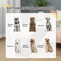 PawHut Dog Ramp Foldable Pet Ramp for Bed Couch, Height Adjustable, for Cats Large Dogs with Non Slip Carpeted Surface(m-7)