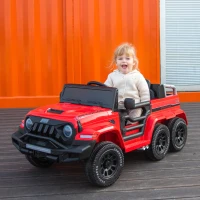 24V Battery Powered Ride On Car with Remote Control and Five-Point Safety Belt, Toy Car with Music, Lights, Rocking Chair Mode, for Kids, Red(m-1)