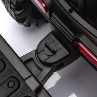 24V Remote Ride-On Tractor with Trailer, 3-Speed Adjustable, Battery Powered Electric Toy with USB, MP3, Bluetooth, LED Lights, for Kids, Black(m-10)