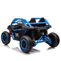 24V 2-Seater Kids Ride On UTV with 400W High Power, Bluetooth, LED Lights, Parent Control Ride on Toy with Rear Storage for Kids Aged 3+, Blue(m-14)