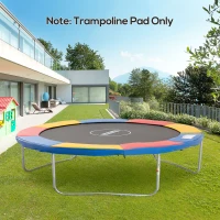HOMCOM Φ10ft Trampoline Replacement Safety Pad Trampoline Pad Waterproof Spring Cover Multicoloured(m-8)
