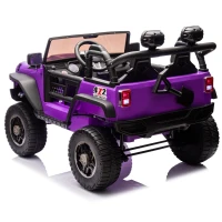 24V 2-Seater Kids Ride On Truck with Parent Control, 200W Dual Motors, Ride on Toys with LED Lights, MP3, Bluetooth, for Kids Aged 3+, Purple(m-14)