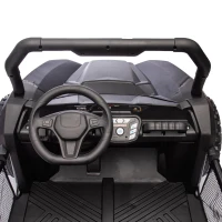 24V 400W Power 2-Seater Kids Ride On UTV with Parent Control, Ride on Toys with Bluetooth, MP3, and Rear Storage, for Ages 3+, Black(m-4)