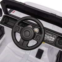 24V Ride On Pickup Truck with Remote Control and Bluetooth Music, Ride-On Toy with Spacious Rear Storage, for Kids Aged 3-8, White(m-4)