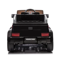 24V Battery Powered 4WD Ride On Car with Remote Control, Music and Lights, Five-Point Safety Belt, and Rocking Chair Mode, for Kids, Black(m-19)