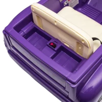 12V Kids Ride On Truck Car with Parental Control and 3-Speed, Licensed Chevrolet 3100 Pickup with LED Lights, Bluetooth, for Ages 3+, Purple(m-6)