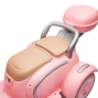 12V 2-Seater Kids Ride On Electric Motorcycle with Backseat Flip Adult Seat, Slow Start, Multifunction Player, and Oversized Storage Box, Pink(m-5)