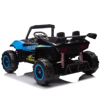 24V 2-Seater Police Car Design Kids Ride On Electric Car with Parent Control, Ride on Toys with Bluetooth, MP3, USB/TF, LED Lights, Blue(m-14)
