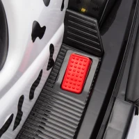 12V Kids Ride On Bumper Car with 360° Rotation, Sound Effects, LED Lights, and Customizable Stickers for Ages 3-5, 30" L x 21" W x 19" H, White(m-7)