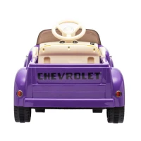 12V Kids Ride On Truck Car with Parental Control and 3-Speed, Licensed Chevrolet 3100 Pickup with LED Lights, Bluetooth, for Ages 3+, Purple(m-15)