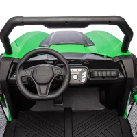 24V 2-Seater Kids Ride On UTV with Rear Storage, LED Lights, Bluetooth, MP3, Ride on Toys with Parent Control, 400W Power, for Ages 3+, Green(m-4)