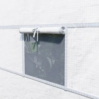 Outsunny 11.5' x 6.6' x 6.6' Portable Walk-In Tunnel Greenhouse Garden Warm House - White(m-9)
