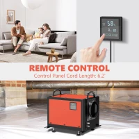 DURHAND 110 Pints Crawl Space Dehumidifier with Drain Hose, for Commercial, Industrial Dehumidifier for Basement, Warehouse(m-6)